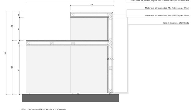 Mostradores en Museo de Los Dólmenes. Antequera (Málaga)