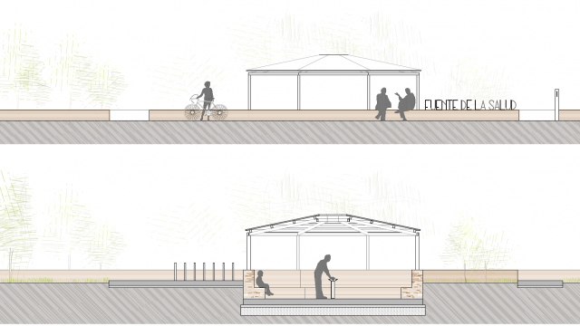 Rehabilitación de la Fuente de la Salud. Balneario "La Aliseda"
