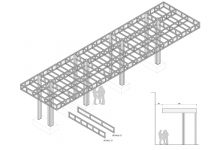 Pérgola de acceso en Museo de los Dólmenes. Antequera (Málaga)